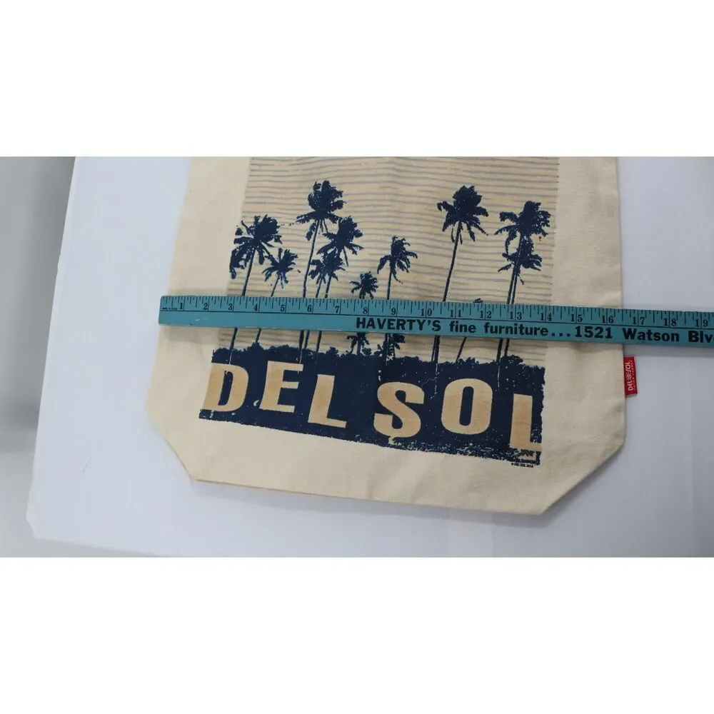 Del Sol Color Changing Canvas Tote Bag 16 x 17 Tropical 100% Cotton